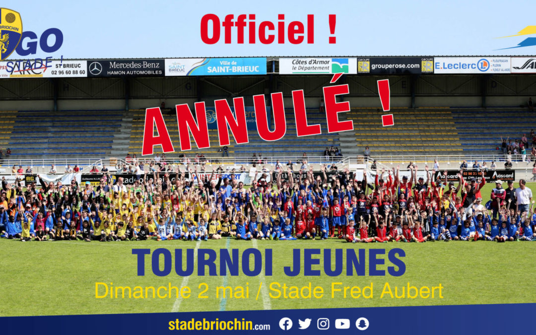 COMMUNIQUÉ – Annulation Tournoi jeunes du 02 Mai 2021