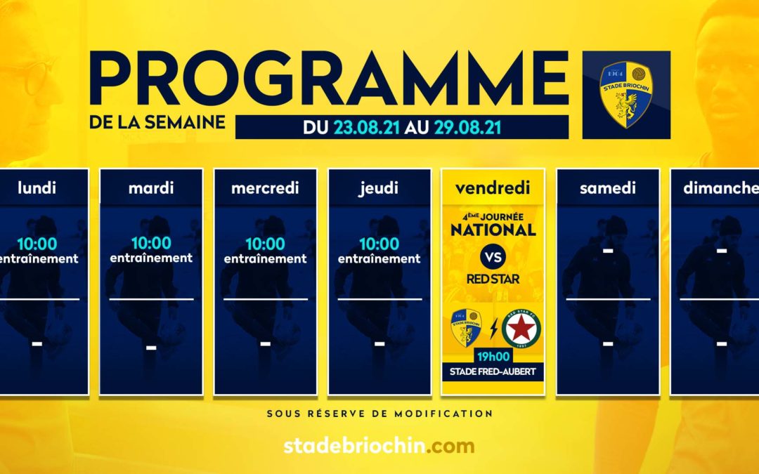 Programme de la semaine